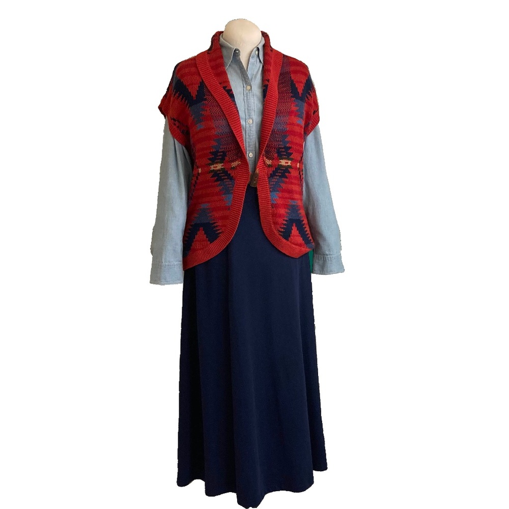 Ralph Lauren Chaps Southwestern-style sweater vest - Picture 3 of 7